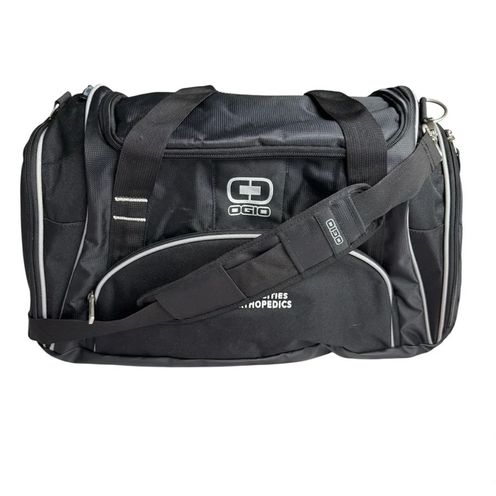OGIO Crunch Duffle Bag In Black Has An Embroidery Luggage Travel Gym Workout NEW